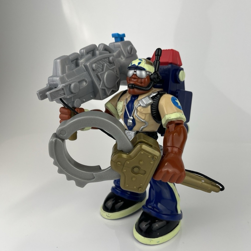 2000 Fisher Price Rescue Heroes Night Squad Police Officer Jake Justice